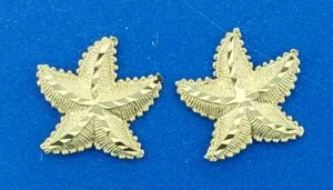 14k starfish post earrings