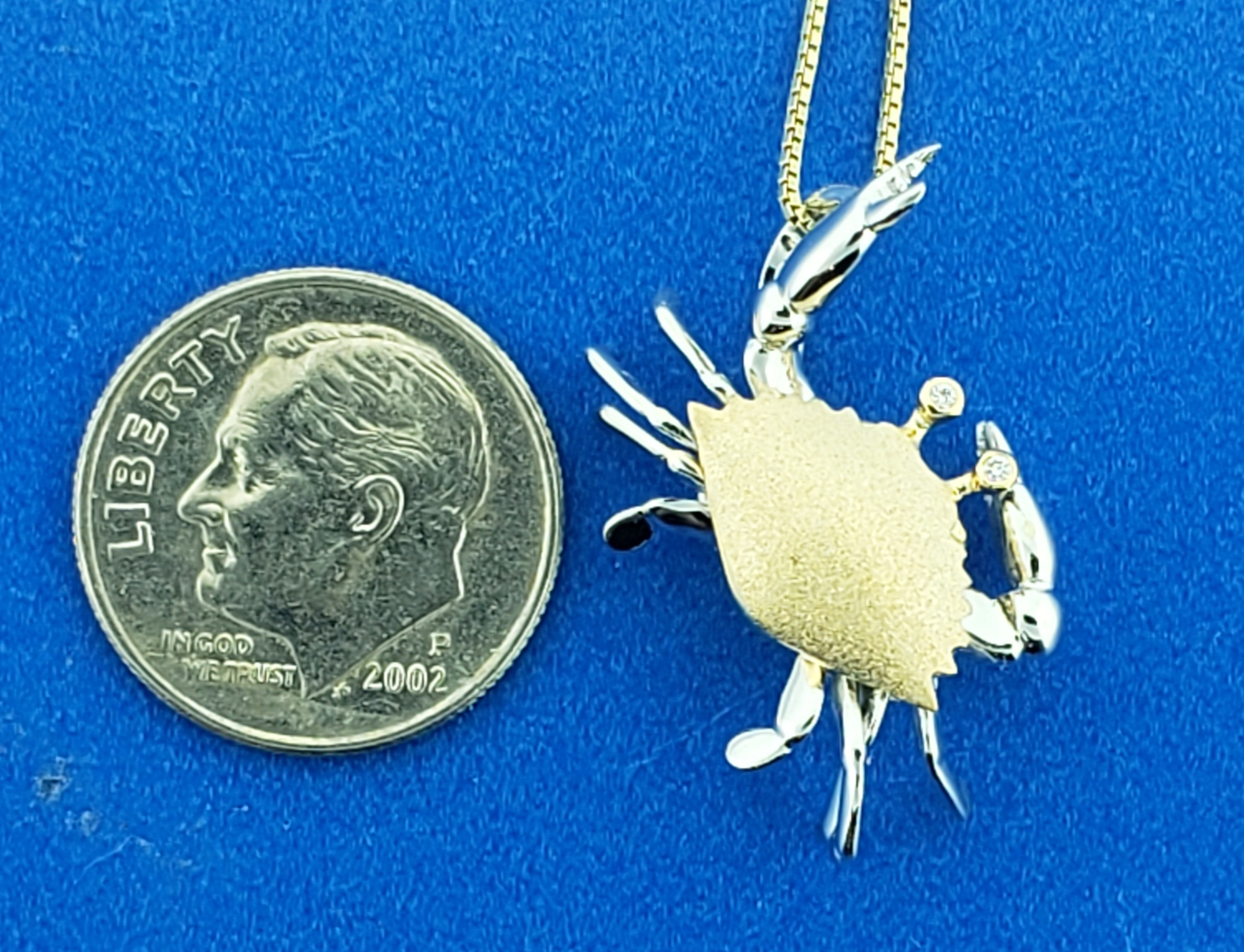 Denny Wong Crab Pendant, 14K 2-Tone 8 Denny Wong Crab Pendant, 14K 2-Tone - Image 8