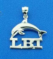 LBI Dolphin Pendant, Sterling Silver