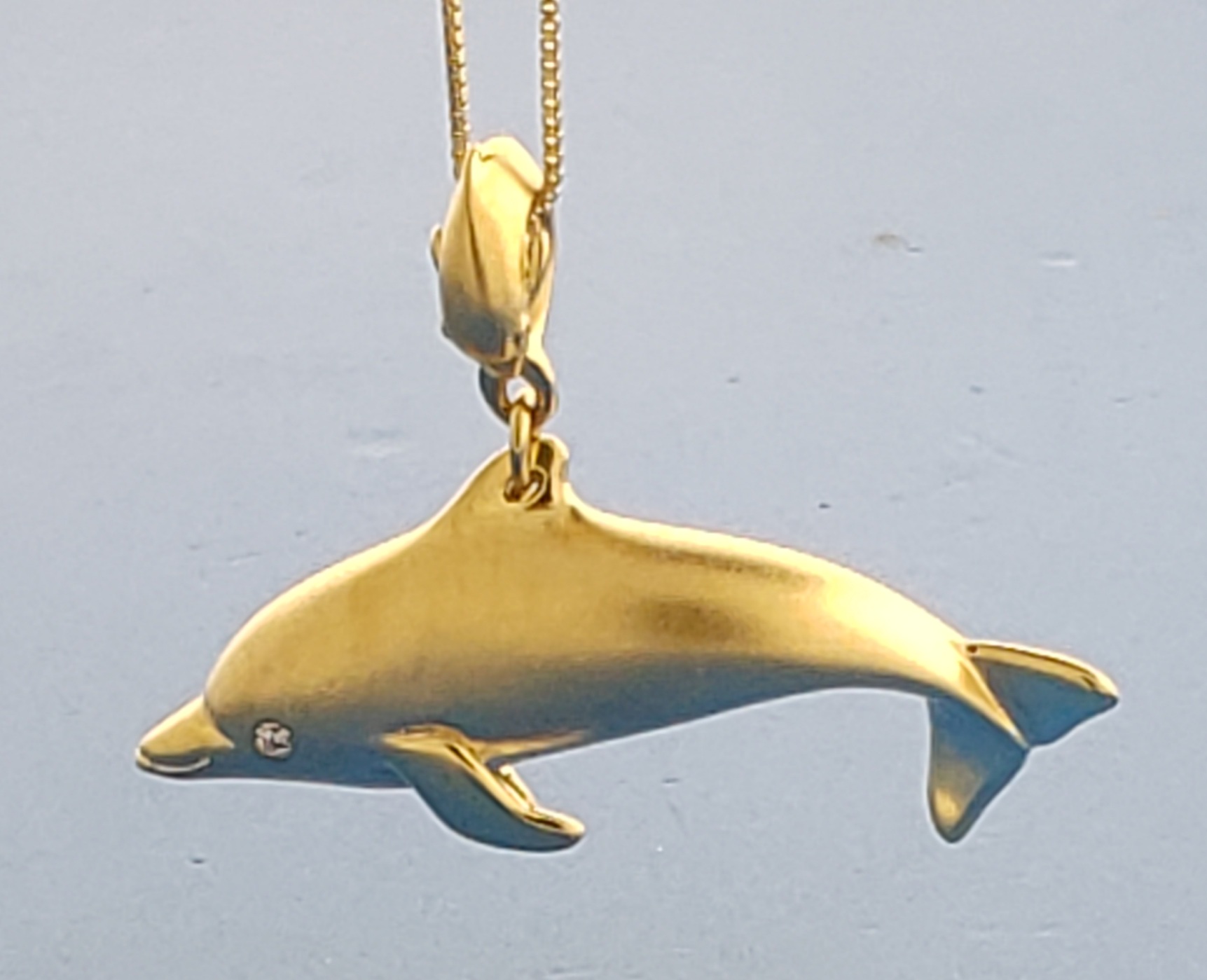 Steven Douglas Dolphin Pendant, 14K Yellow Gold 4 Steven Douglas Dolphin Pendant, 14K Yellow Gold - Image 4