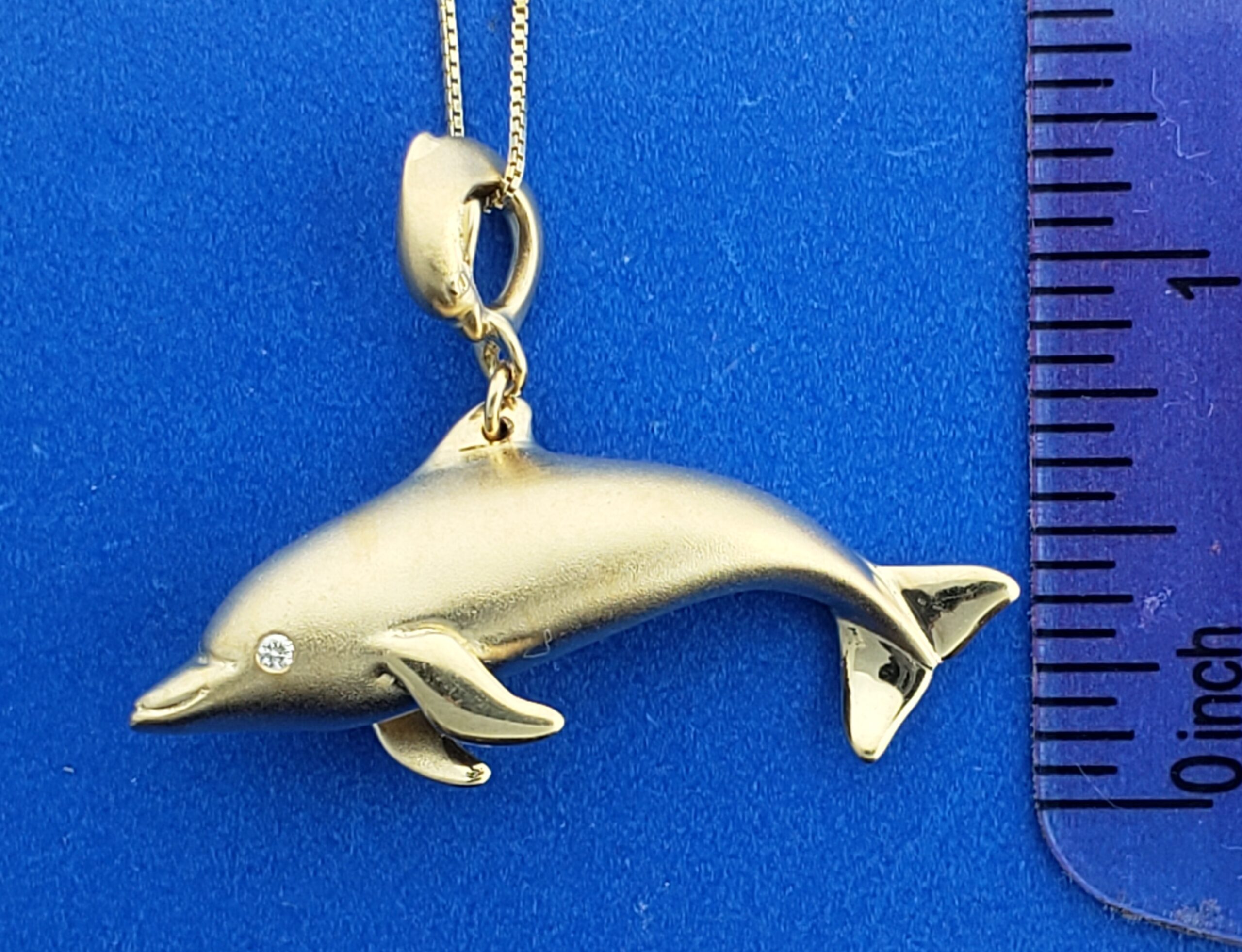 Steven Douglas Dolphin Pendant, 14K Yellow Gold 6 Steven Douglas Dolphin Pendant, 14K Yellow Gold - Image 6