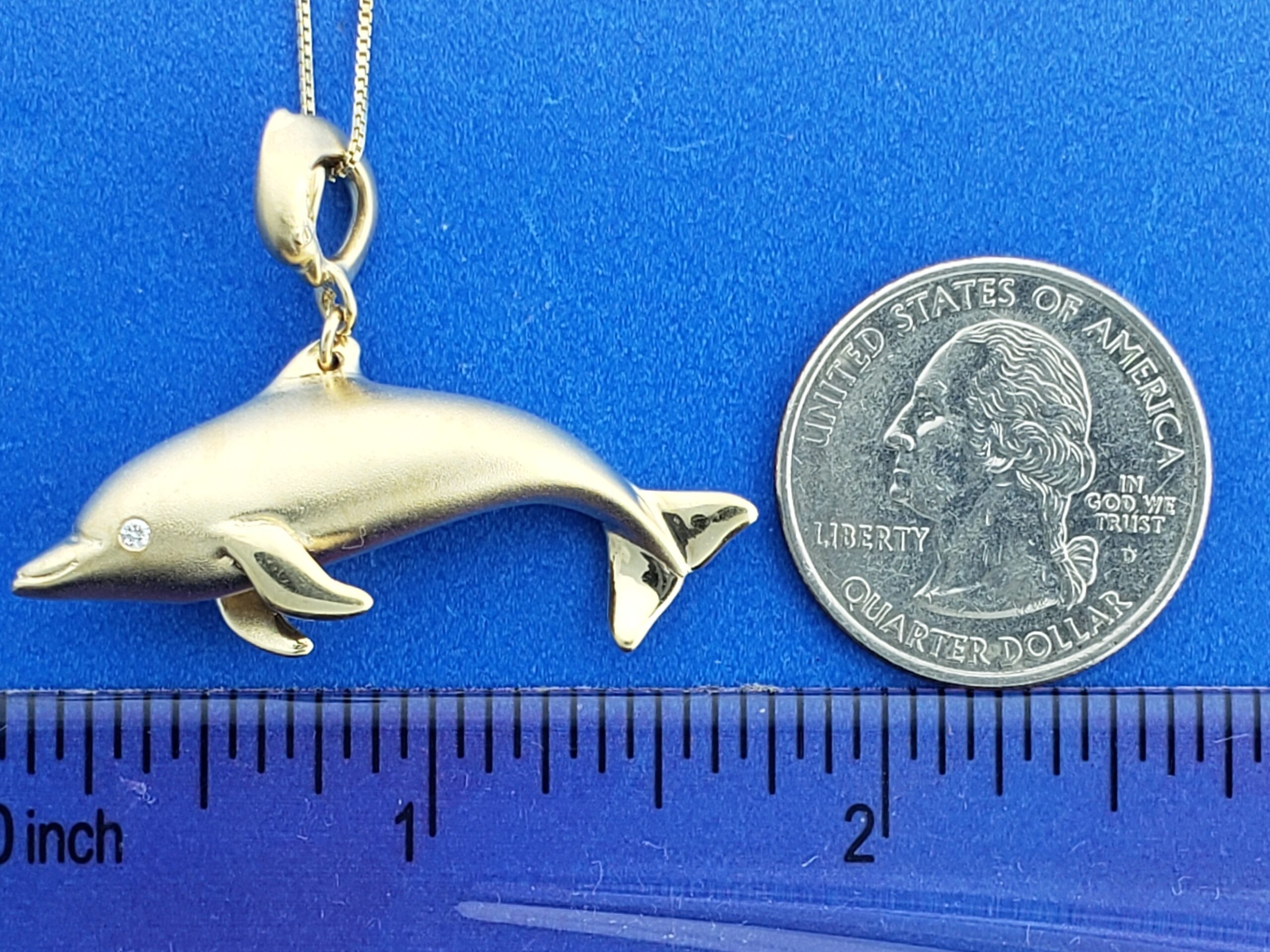 Steven Douglas Dolphin Pendant, 14K Yellow Gold 5 Steven Douglas Dolphin Pendant, 14K Yellow Gold - Image 5