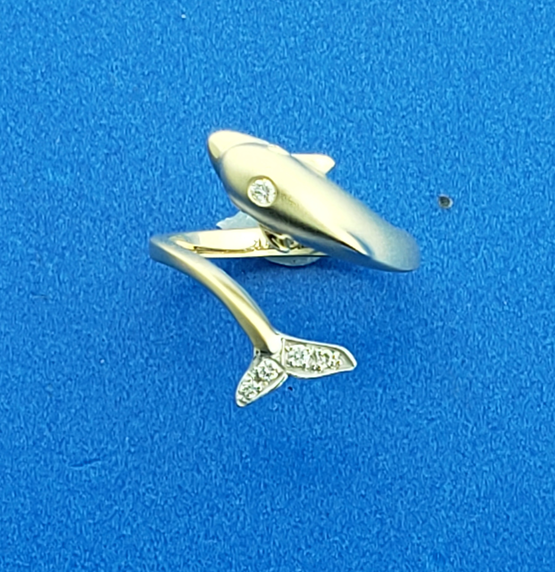 Steven Douglas Dolphin Wrap Ring, 14K & Diamonds 6 Steven Douglas Dolphin Wrap Ring, 14K & Diamonds - Image 6