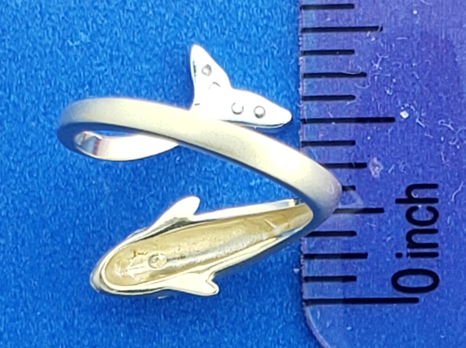 Steven Douglas Dolphin Wrap Ring, 14K & Diamonds 4 Steven Douglas Dolphin Wrap Ring, 14K & Diamonds - Image 4