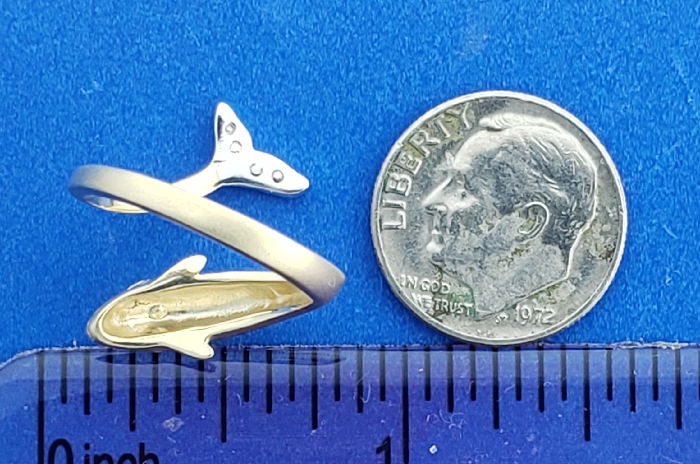 Steven Douglas Dolphin Wrap Ring, 14K & Diamonds 3 Steven Douglas Dolphin Wrap Ring, 14K & Diamonds - Image 3