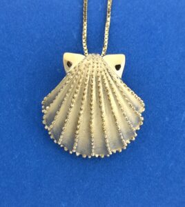 Steven Douglas Scallop Shell Slide/Pendant, 14k Yellow Gold