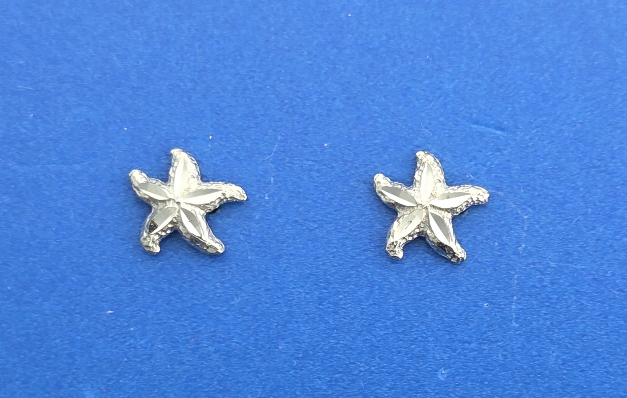 Starfish Post Earrings, 14K White Gold 1 Starfish Post Earrings, 14K White Gold