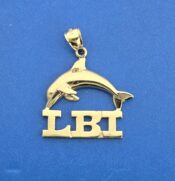 LBI Dolphin Pendant, 14K