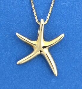 Starfish 3D Pendant, 14K Yellow Gold