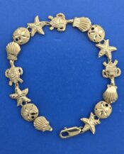 Sea Life Bracelet, 14K Yellow Gold