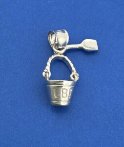 LBI Pail And Shovel Pendant/ Charm, Sterling Silver