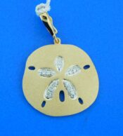 14k gold denny wong sand dollar pendant enhancer