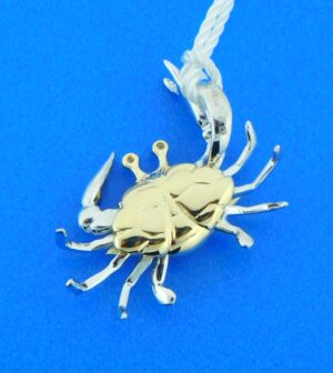 14k denny wong crab pendant