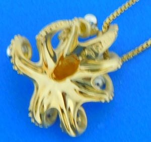 Denny Wong Octopus Diamond Pendant, 14K Yellow Gold