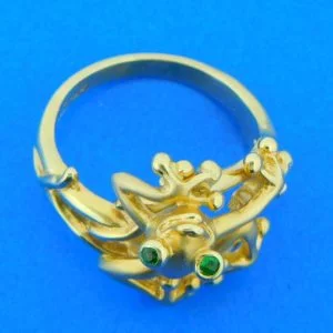 14k steven douglas tree frog ring