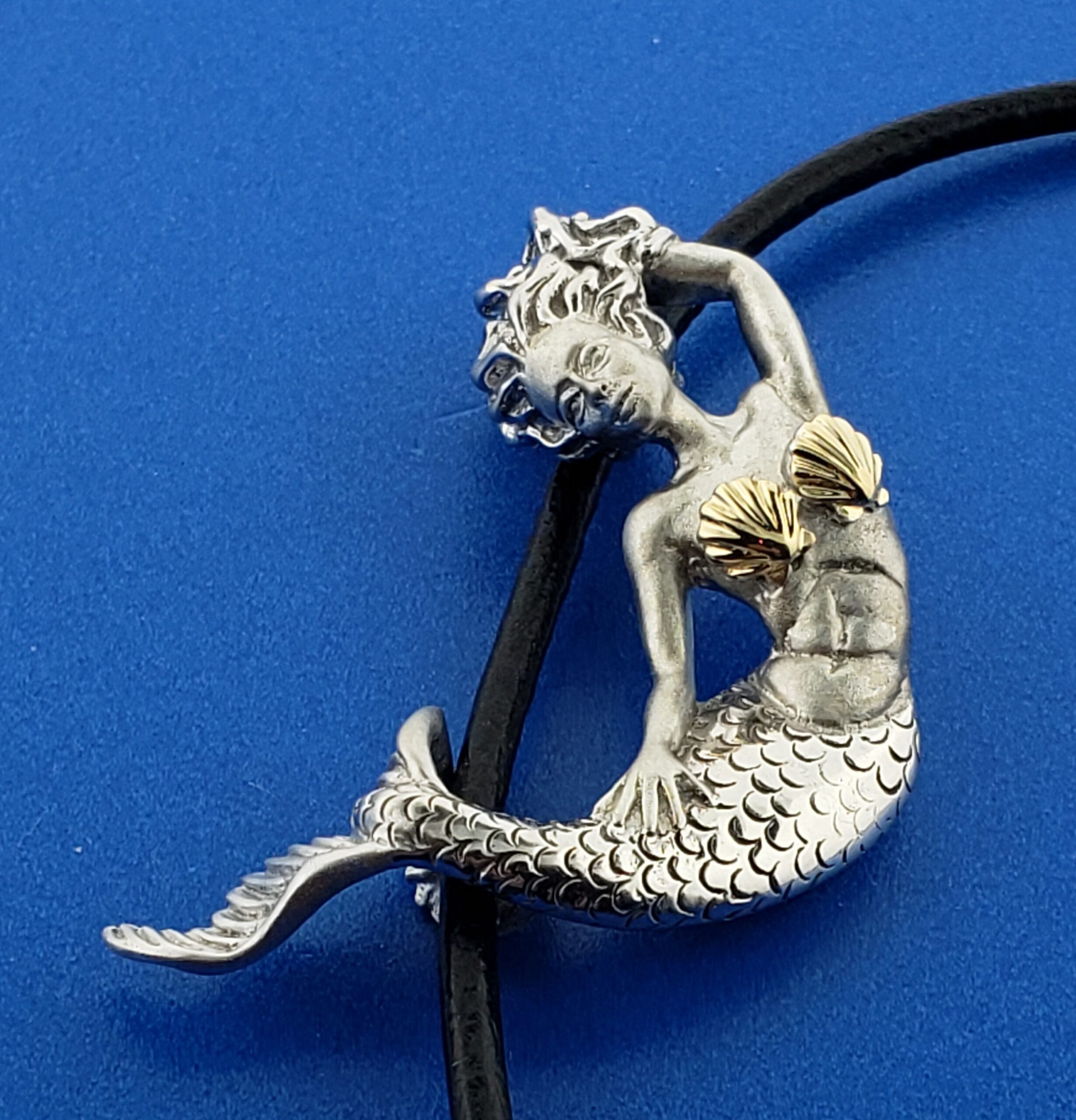 Steven Douglas Mermaid Necklace, Sterling Silver/14K 3 Steven Douglas Mermaid Necklace, Sterling Silver/14K - Image 3