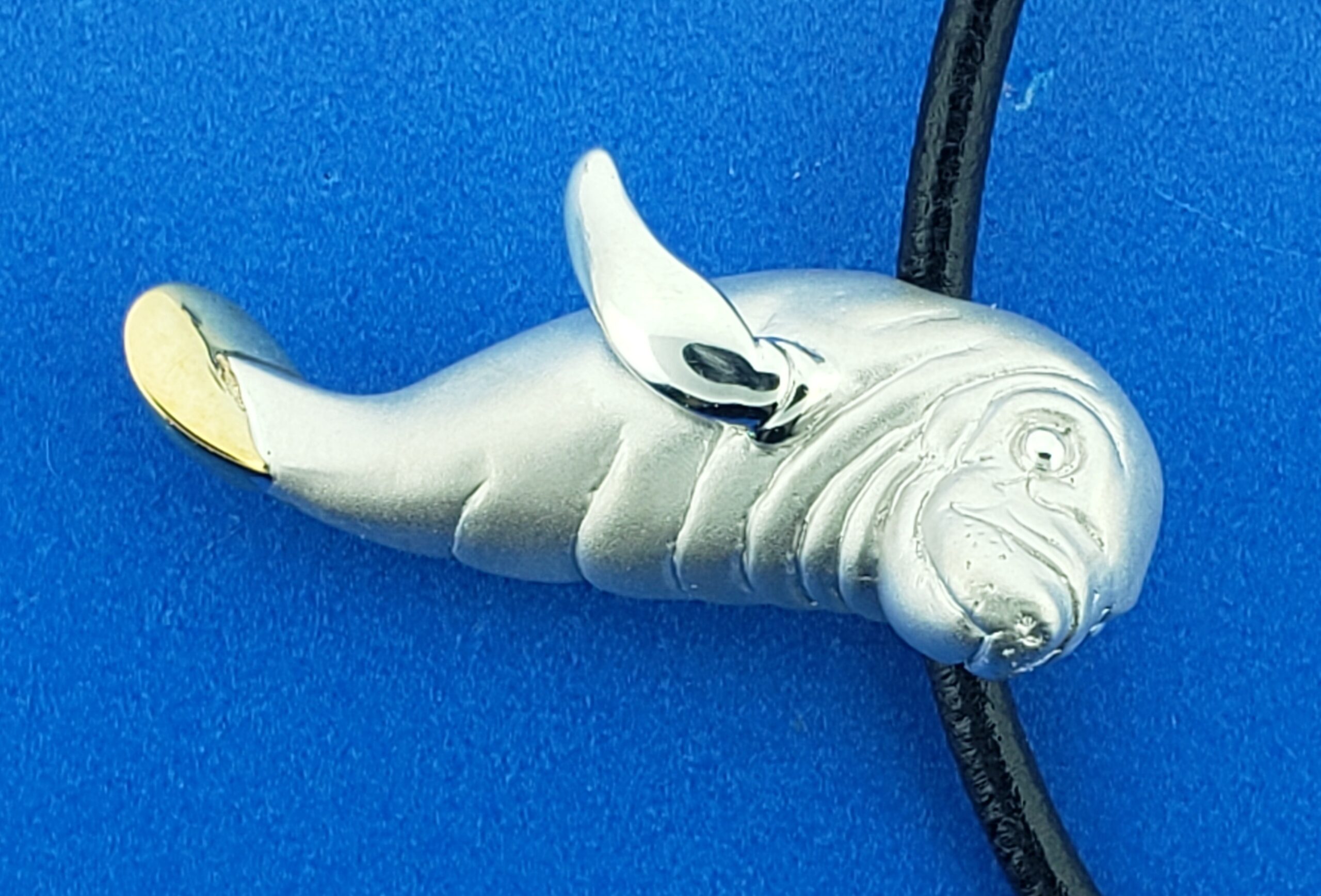 Steven Douglas Manatee Necklace/Pendant, Sterling Silver/14K 4 Steven Douglas Manatee Necklace/Pendant, Sterling Silver/14K - Image 4