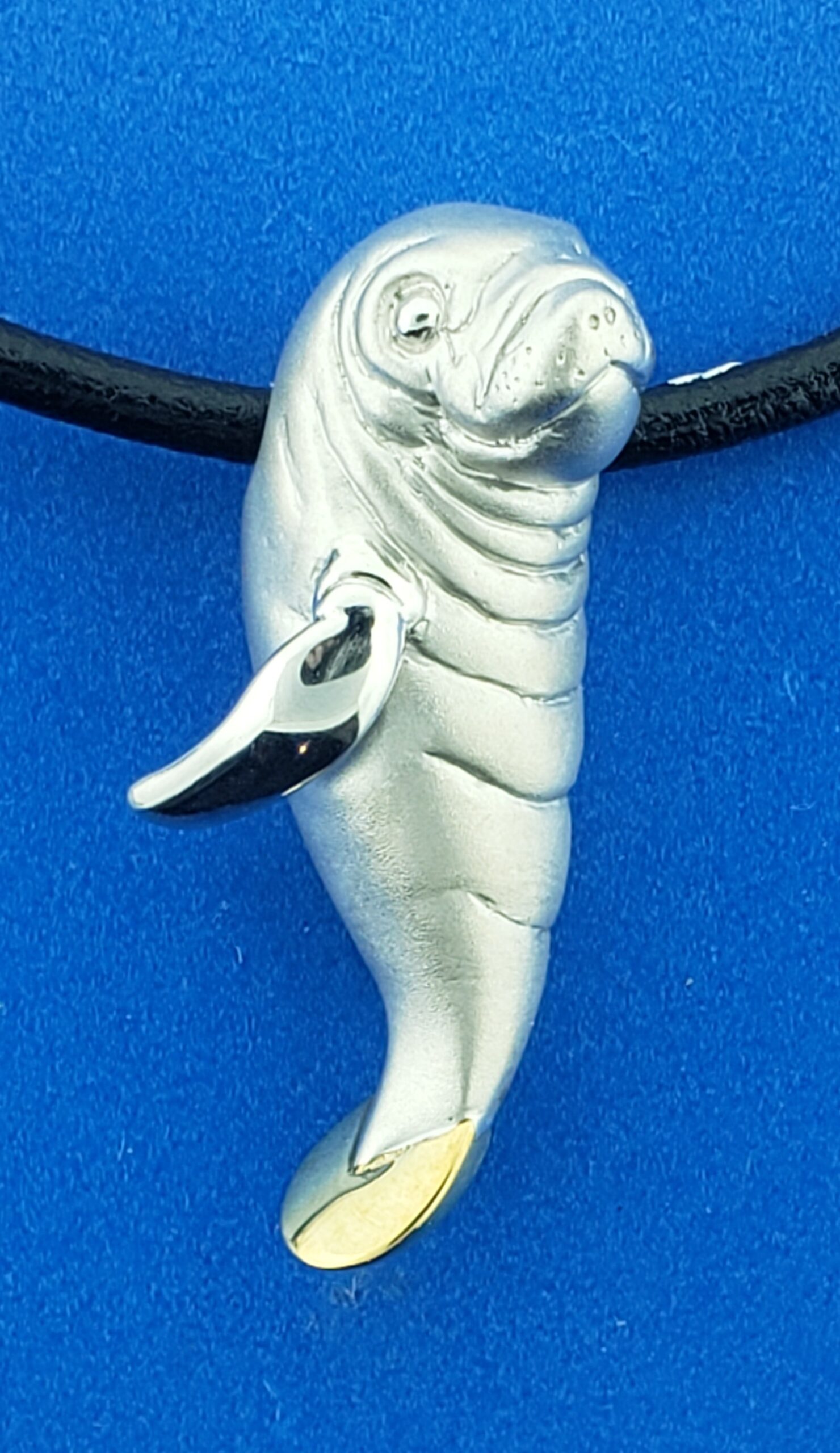 Steven Douglas Manatee Necklace/Pendant, Sterling Silver/14K 1 Steven Douglas Manatee Necklace/Pendant, Sterling Silver/14K