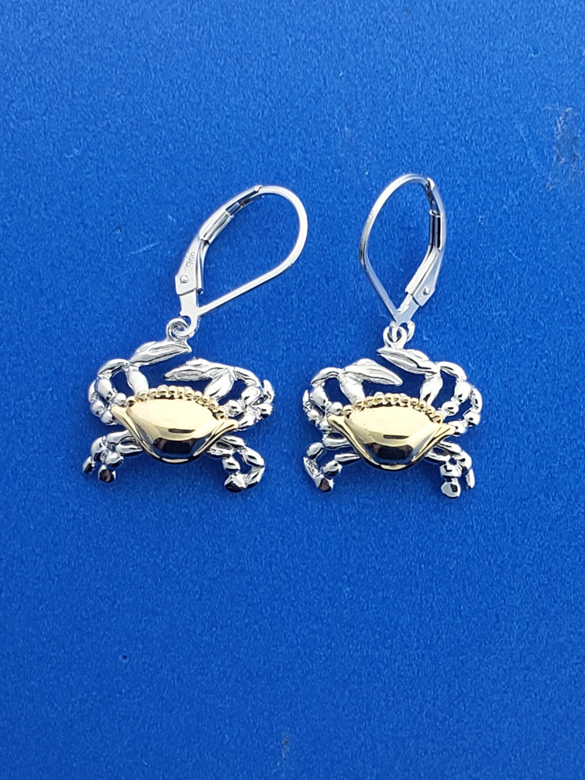 Steven Douglas Crab Dangle Earrings, Sterling Silver/14K 3 Steven Douglas Crab Dangle Earrings, Sterling Silver/14K - Image 3