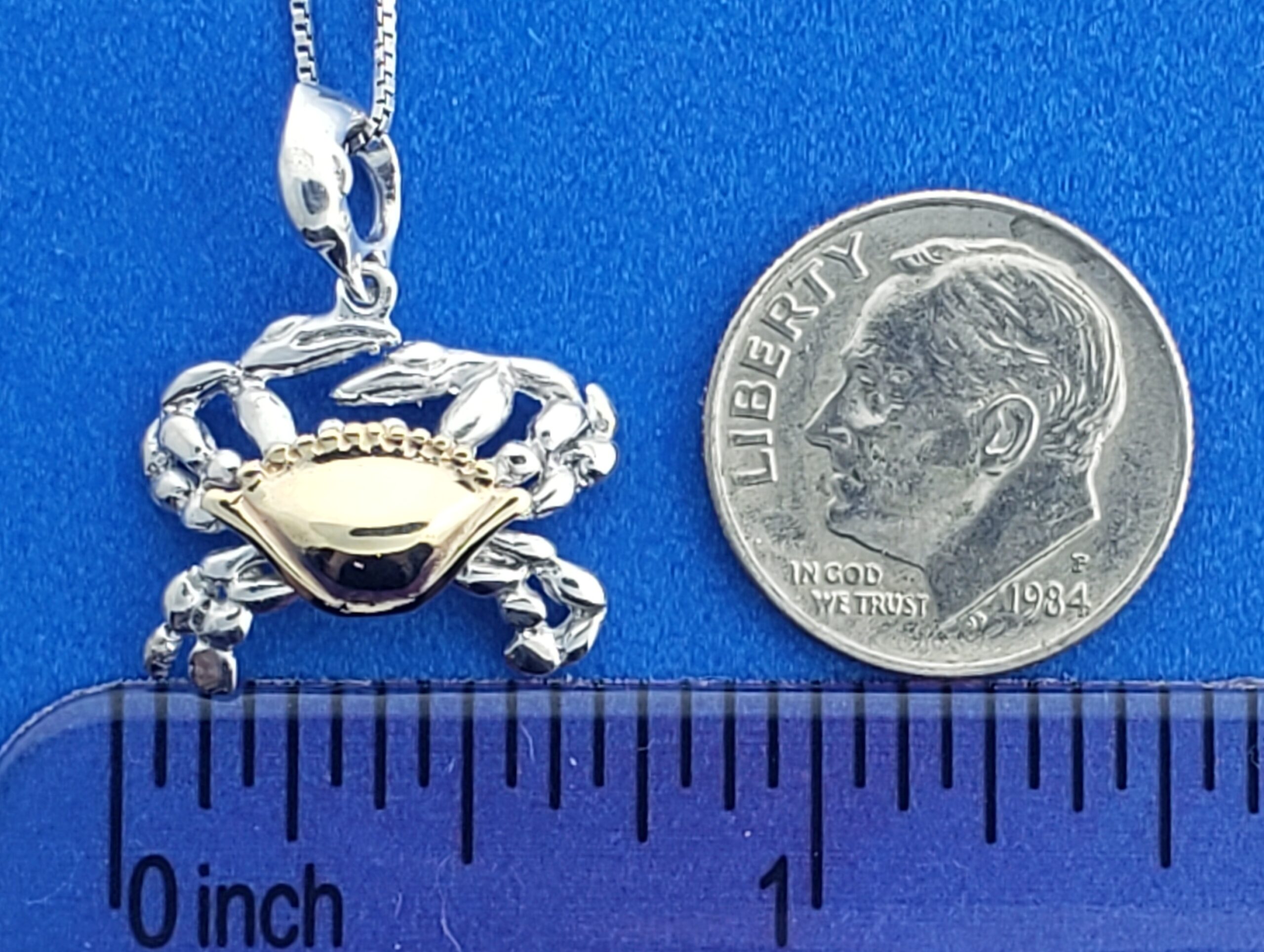 Steven Douglas Crab Pendant, Sterling Silver/14K 3 Steven Douglas Crab Pendant, Sterling Silver/14K - Image 3