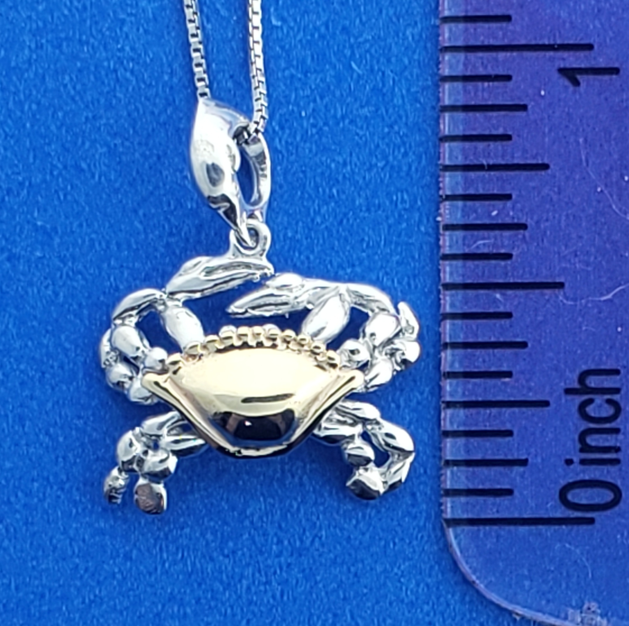 Steven Douglas Crab Pendant, Sterling Silver/14K 4 Steven Douglas Crab Pendant, Sterling Silver/14K - Image 4