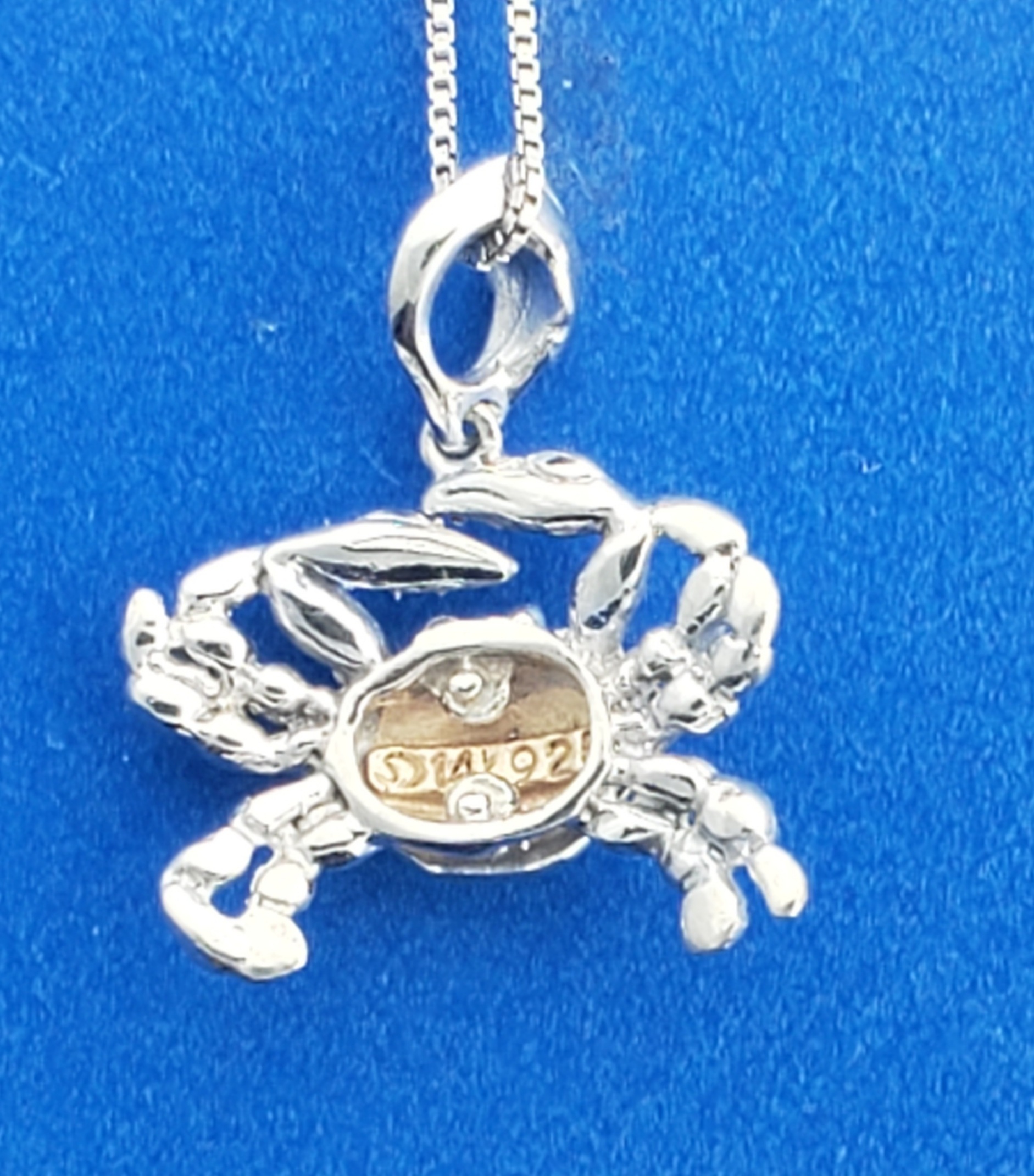 Steven Douglas Crab Pendant, Sterling Silver/14K 5 Steven Douglas Crab Pendant, Sterling Silver/14K - Image 5