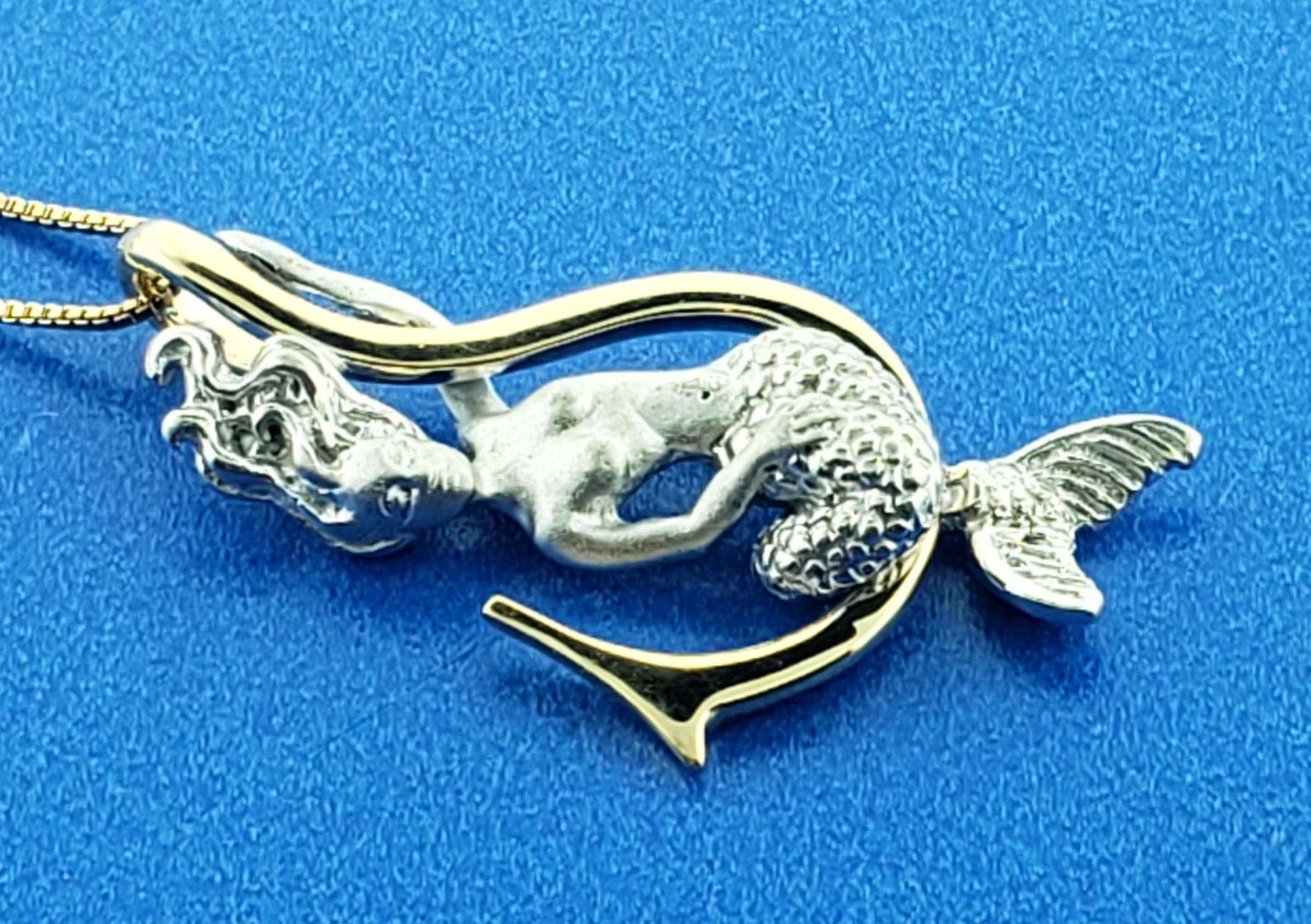Steven Douglas Mermaid On Fishing Hook, Sterling Silver/14K 4 Steven Douglas Mermaid On Fishing Hook, Sterling Silver/14K - Image 4