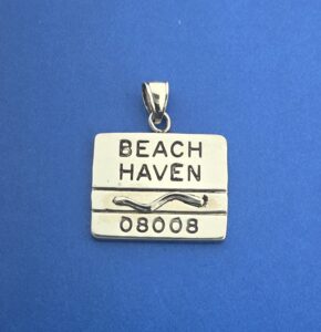 Beach Haven Beach Badge, Sterling Silver Pendant