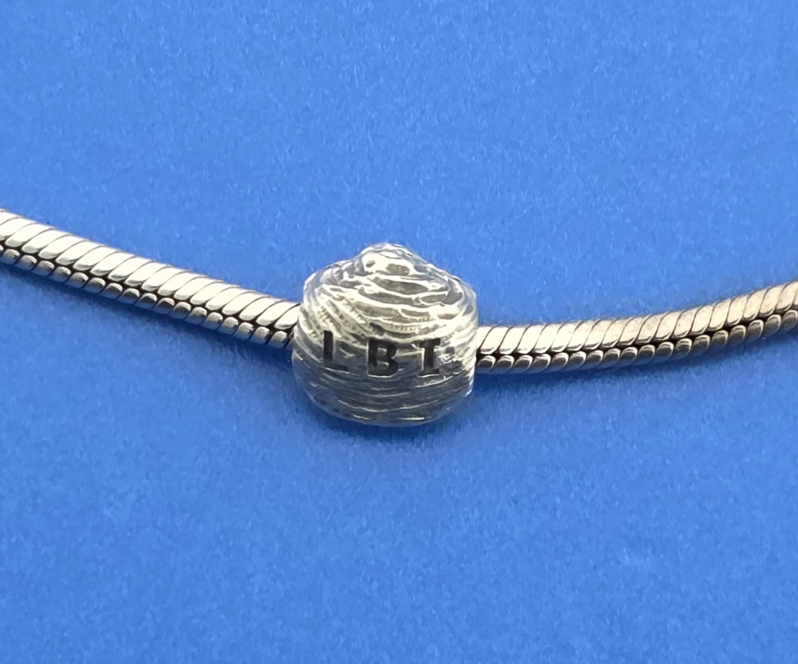 LBI Clam Shell Bead Charm, Sterling Silver 2 LBI Clam Shell Bead Charm, Sterling Silver - Image 2