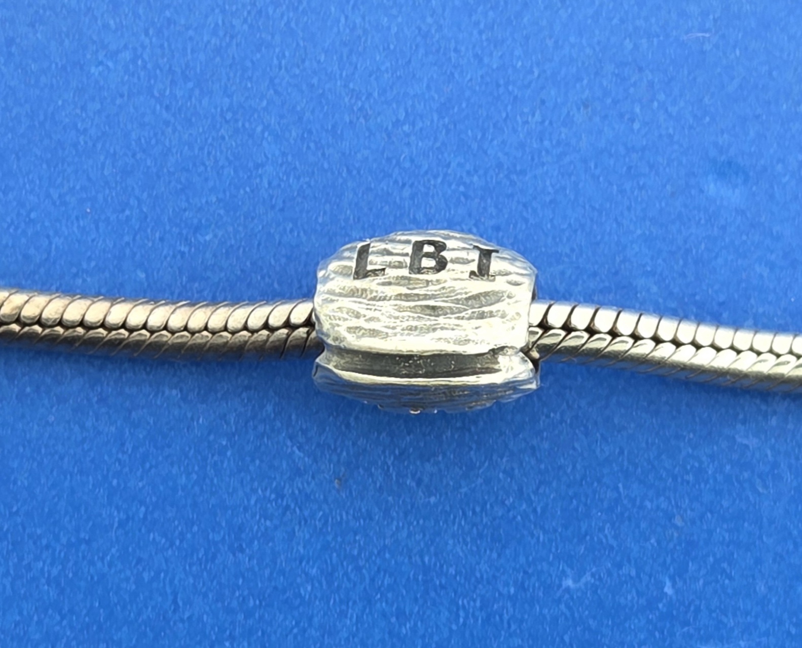 LBI Clam Shell Bead Charm, Sterling Silver 3 LBI Clam Shell Bead Charm, Sterling Silver - Image 3