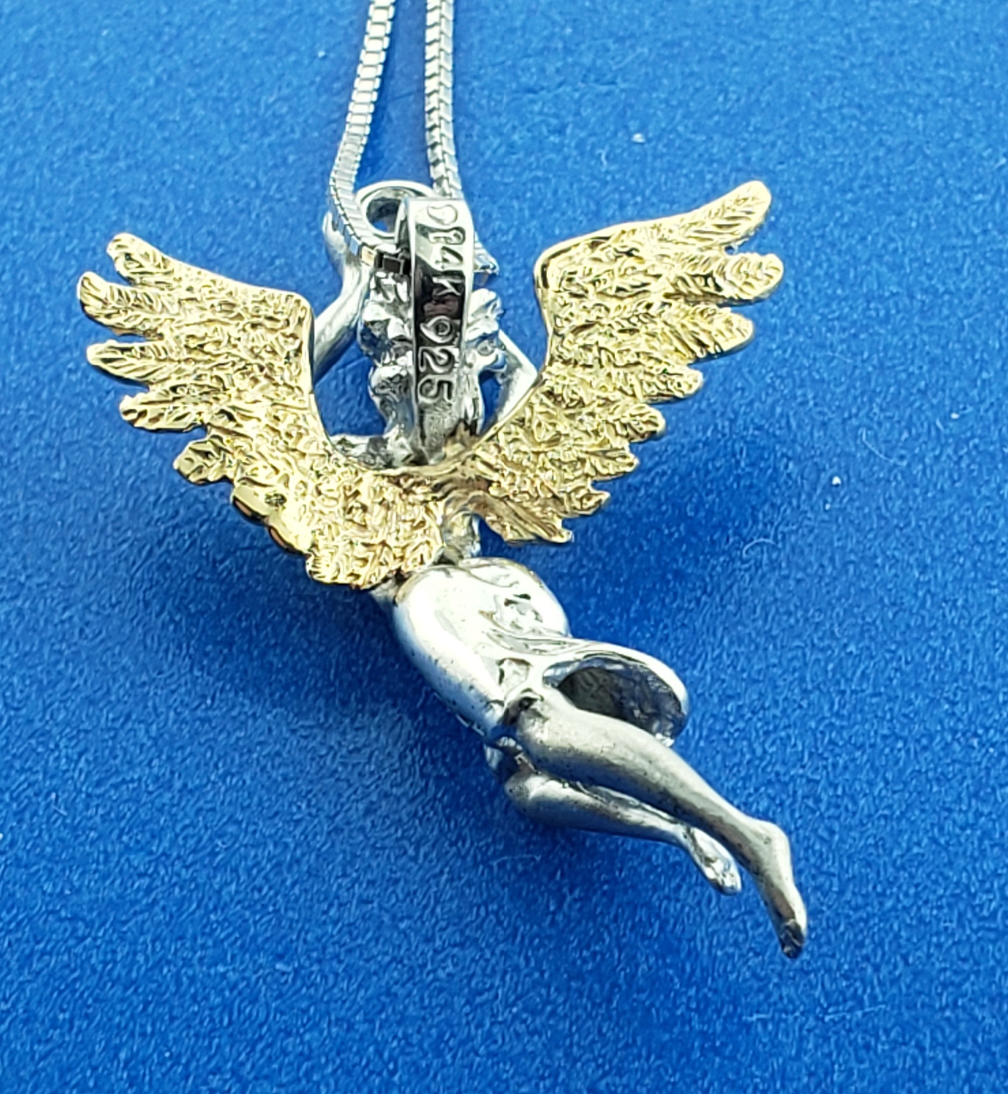 Steven Douglas Angel Pendant, Sterling Silver/14K 6 Steven Douglas Angel Pendant, Sterling Silver/14K - Image 6