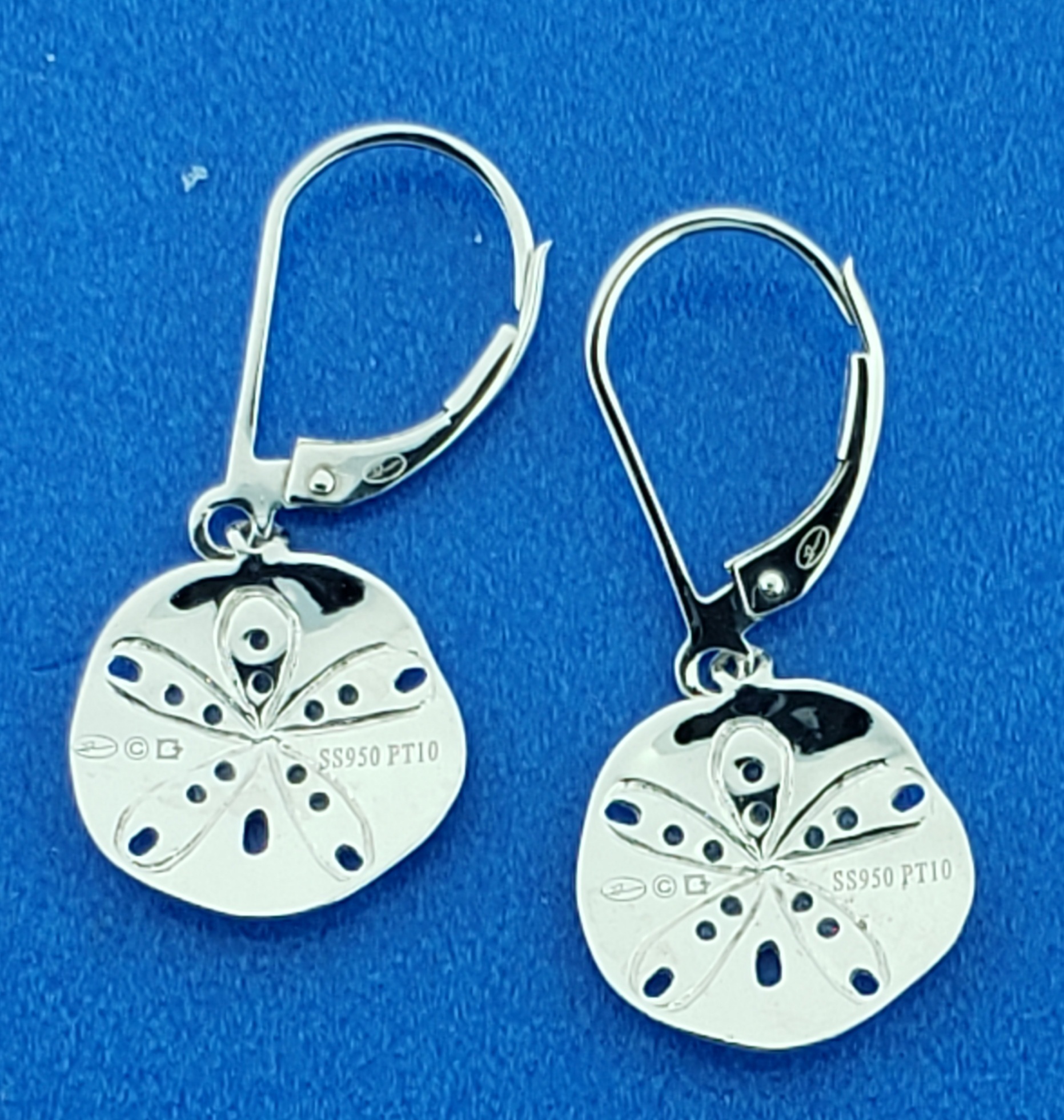 Denny Wong Sand Dollar Lever Back Earrings, Precious Silver 4 Denny Wong Sand Dollar Lever Back Earrings, Precious Silver - Image 4