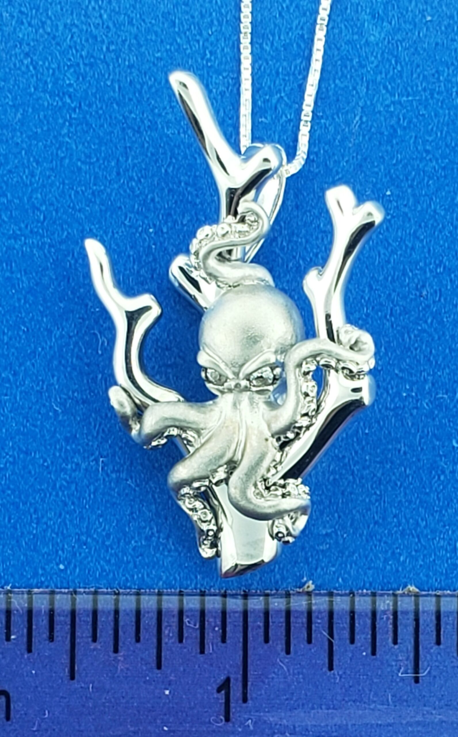 Steven Douglas Octopus & Coral Pendant, Sterling Silver 5 Steven Douglas Octopus & Coral Pendant, Sterling Silver - Image 5