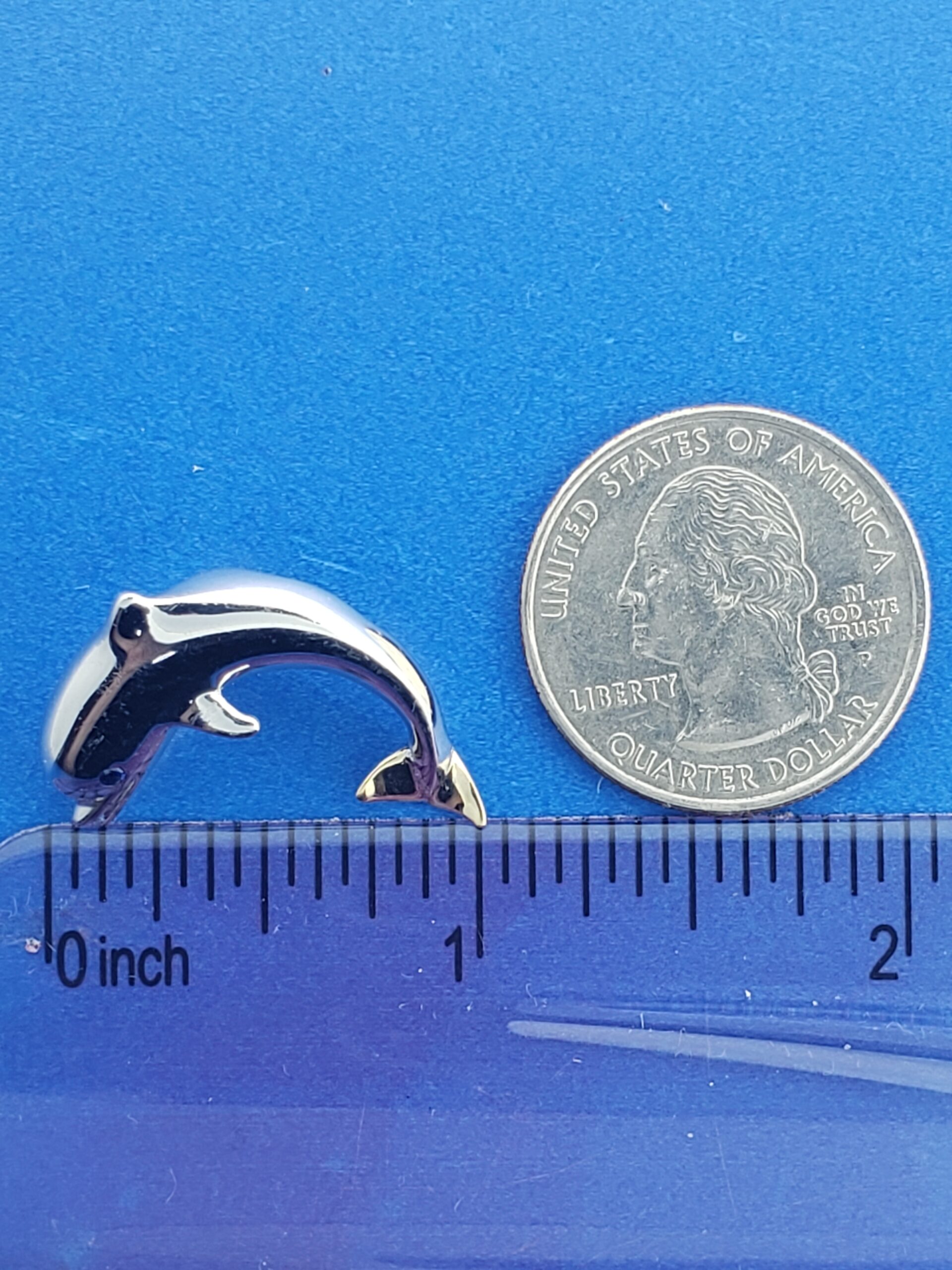 Steven Douglas Dolphin Necklace, Sterling Silver/14K 4 Steven Douglas Dolphin Necklace, Sterling Silver/14K - Image 4