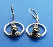 Steven Douglas Cat Dangle Earrings, Sterling Silver