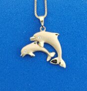 Denny Wong Double Dolphin Pendant, 14K Yellow Gold