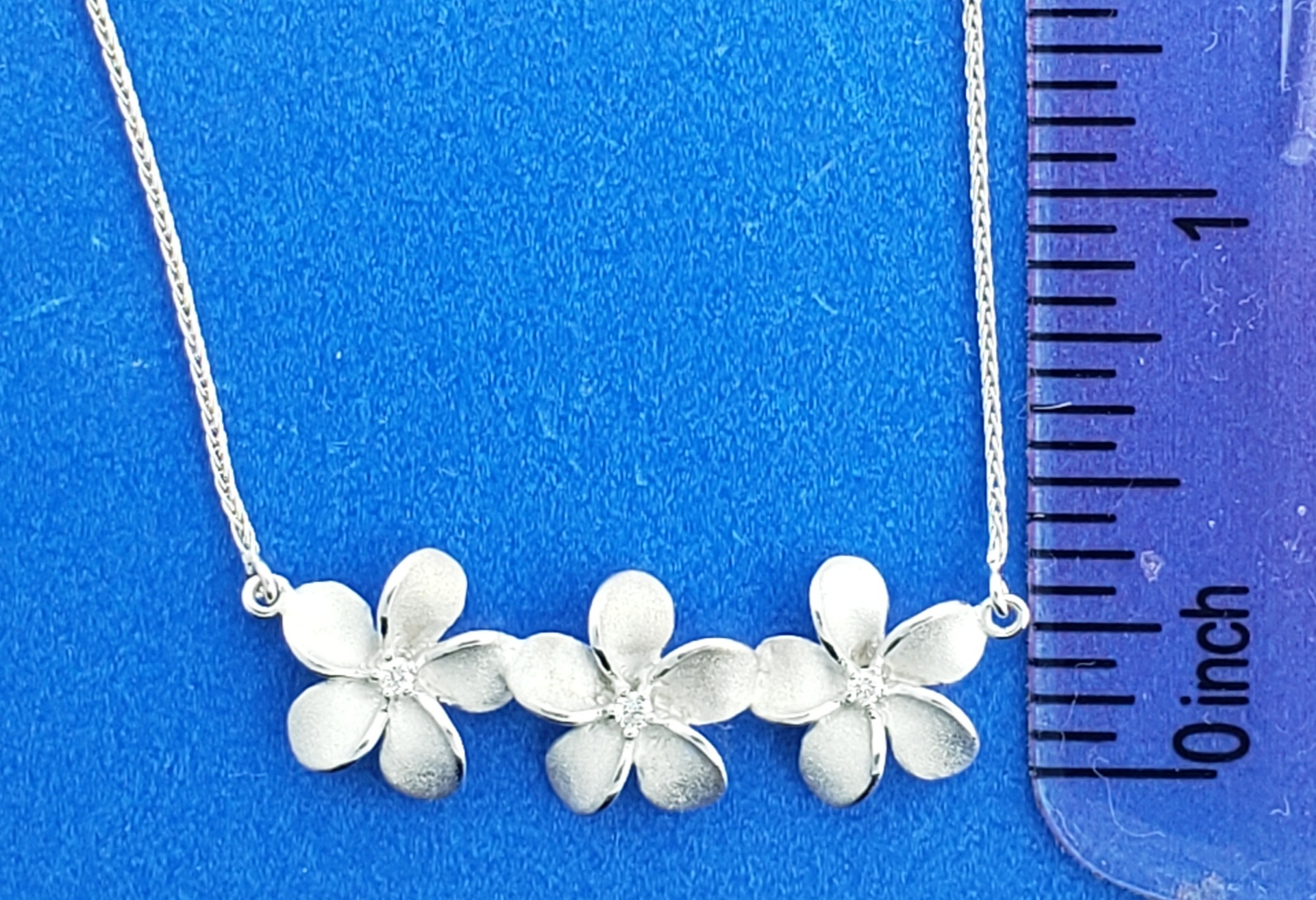 Denny Wong Plumeria Necklace, 14K White Gold 5 Denny Wong Plumeria Necklace, 14K White Gold - Image 5