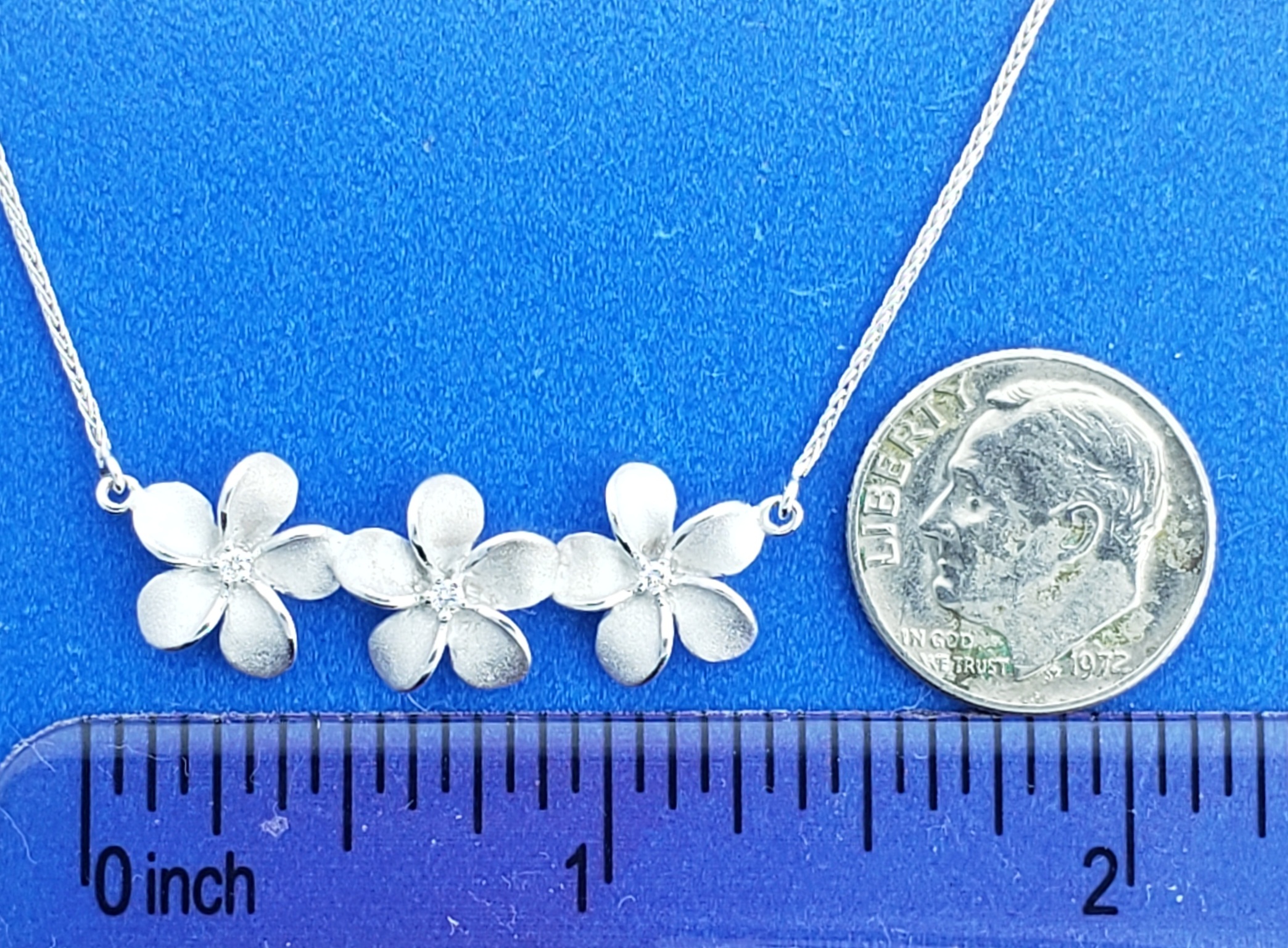 Denny Wong Plumeria Necklace, 14K White Gold 4 Denny Wong Plumeria Necklace, 14K White Gold - Image 4