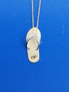 Denny Wong Flip Flop Pendant, 14K 2-Tone