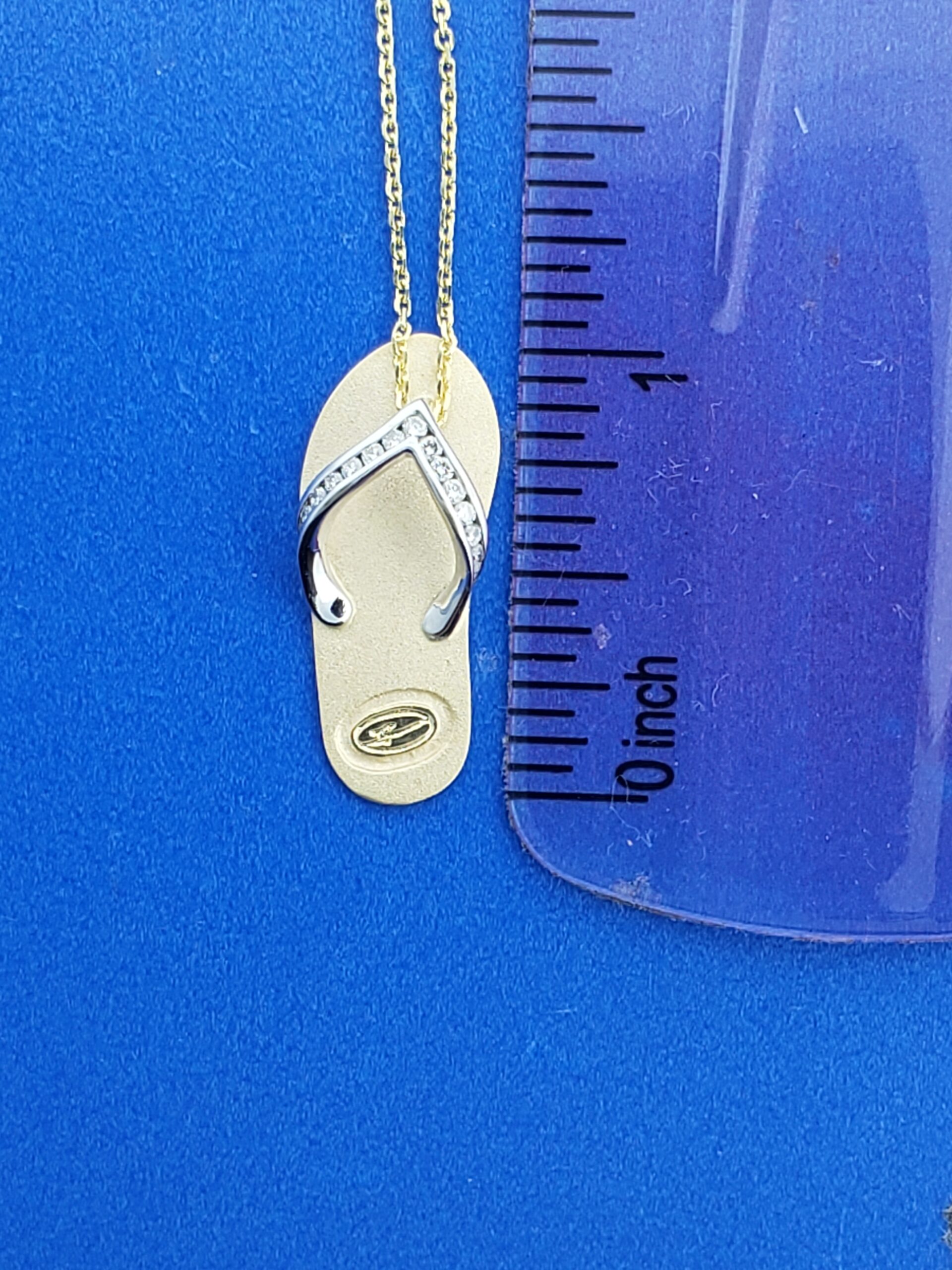 Denny Wong Flip Flop Pendant, 14K 2-Tone 4 Denny Wong Flip Flop Pendant, 14K 2-Tone - Image 4