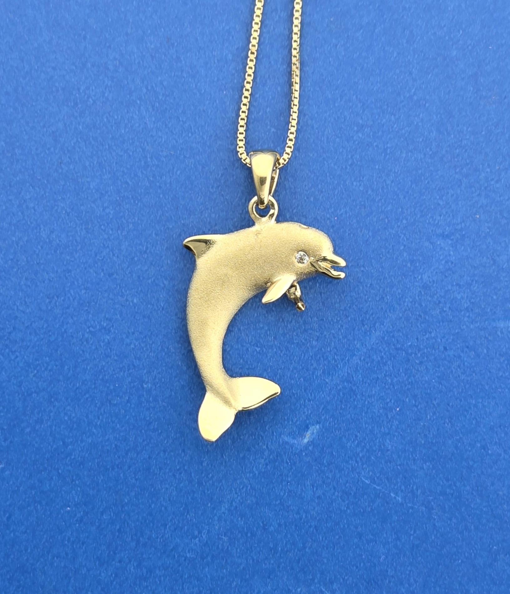 Denny Wong Dolphin Pendant, 14K Yellow Gold 1 Denny Wong Dolphin Pendant, 14K Yellow Gold