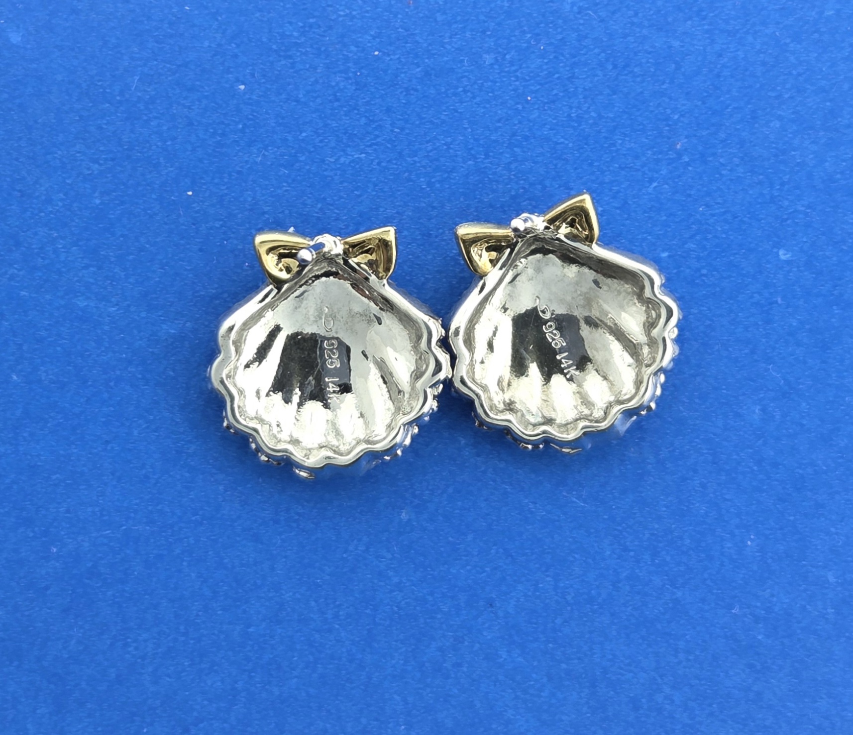 Steven Douglas Shell Earring, Sterling Silver/14K 5 Steven Douglas Shell Earring, Sterling Silver/14K - Image 5