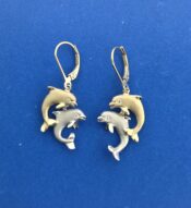 Denny Wong Double Dolphin Earrings, 14K 2-Tone