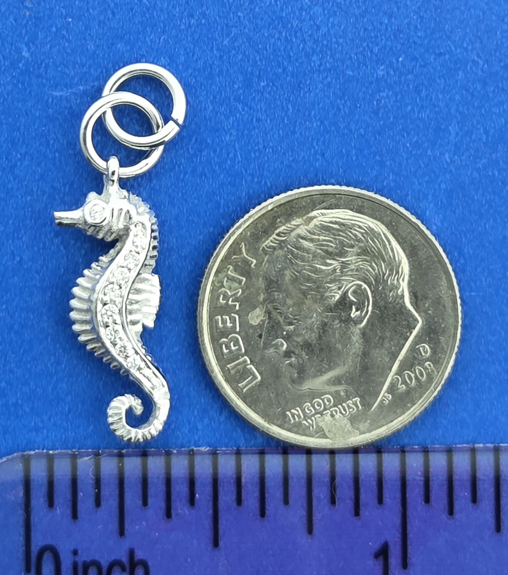 Denny Wong Seahorse Charm/Pendant, 14K White Gold 3 Denny Wong Seahorse Charm/Pendant, 14K White Gold - Image 3