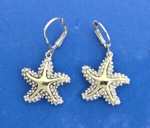 Steven Douglas Starfish Dangle Earrings, Sterling Silver/14K