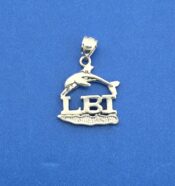 LBI Dolphin Island Charm/Pendant Sterling Silver