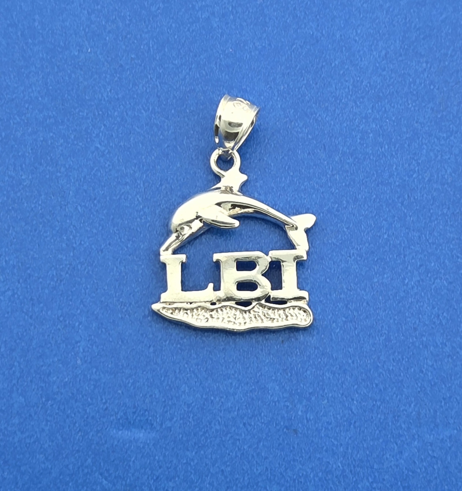 LBI Dolphin Island Charm/Pendant Sterling Silver 1 LBI Dolphin Island Charm/Pendant Sterling Silver