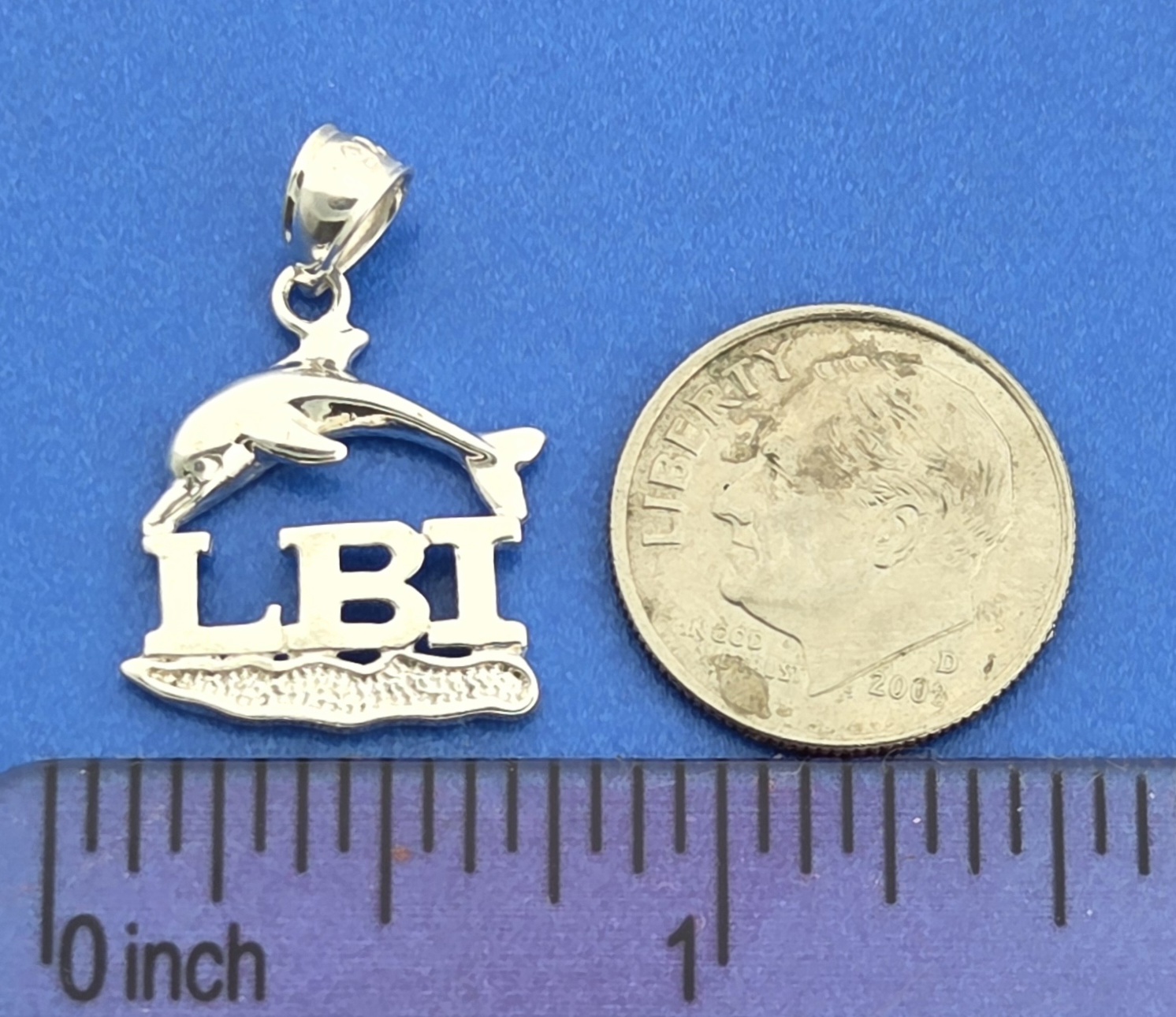 LBI Dolphin Island Charm/Pendant Sterling Silver 3 LBI Dolphin Island Charm/Pendant Sterling Silver - Image 3