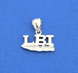 LBI Island Pendant/Charm, Sterling Silver Small