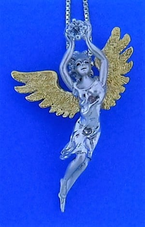 Steven Douglas Eternal Spirit Angel Pendant, Sterling Silver/14K